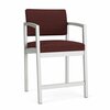 Lesro Lenox Steel Hip Chair Metal Frame, Silver, RF Nebbiolo Upholstery LS1161